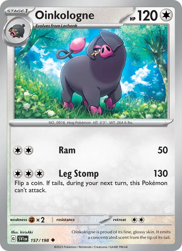 Oinkologne Non-Foil 157/198 Scarlet & Violet Pokémon Card