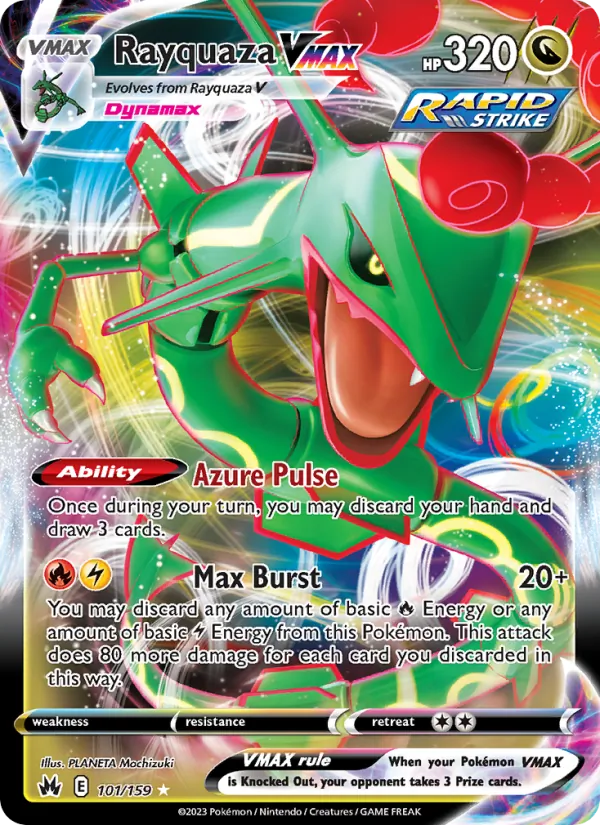 Rayquaza VMAX Holo 101/159 Crown Zenith Pokémon Card