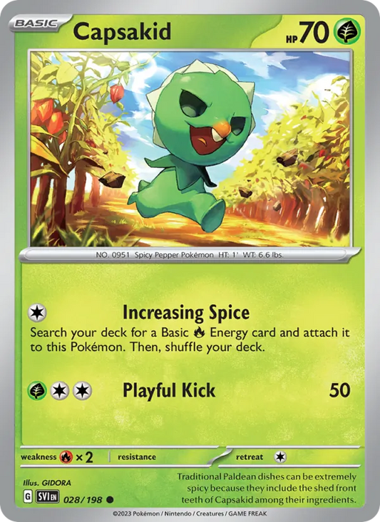 Capsakid Non-Holo 028/198 Scarlet & Violet Pokémon Card
