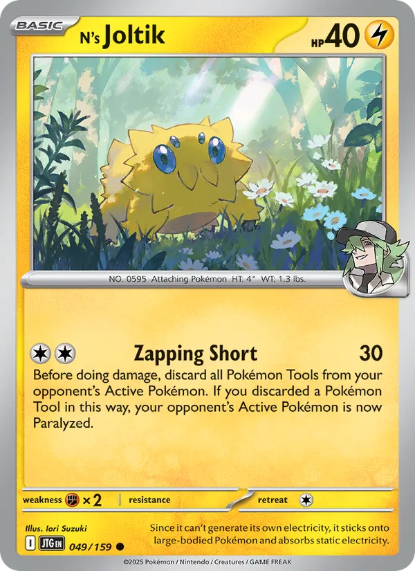 N's Joltik Normal 049/159 Journey Together Pokémon Card
