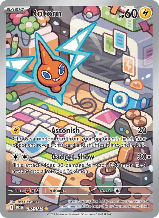 Rotom Holo 197/182 Destined Rivals Pokémon Card