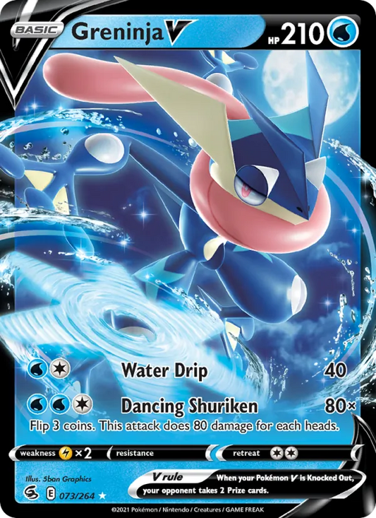 Greninja V Holo 073/264 Fusion Strike Pokémon Card