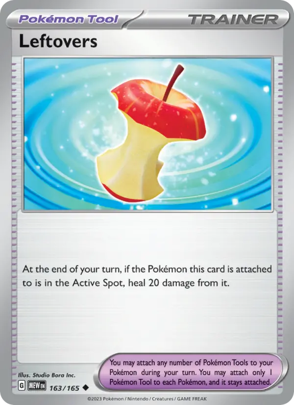 Leftovers Reverse Holo 163/165 151 Pokémon Card