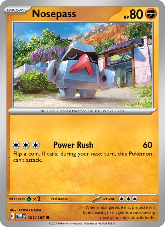 Nosepass Normal 101/167 Twilight Masquerade Pokémon Card