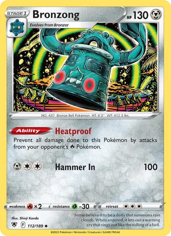 Bronzong Reverse Holo 112/189 Astral Radiance Pokémon Card