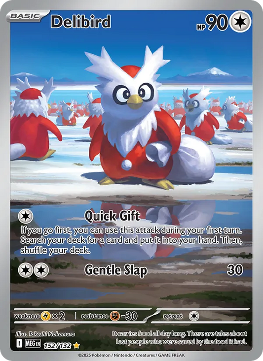 Delibird Holo 152/132 Mega Evolution Pokémon Card