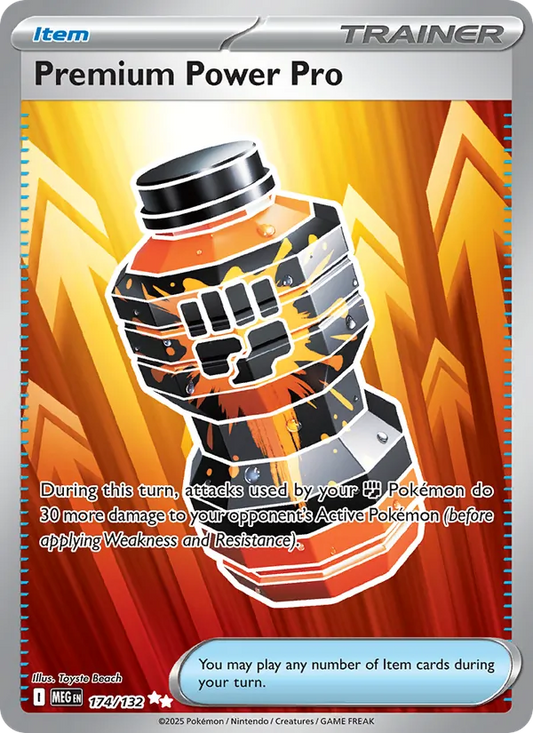 Premium Power Pro Holo 174/132 Mega Evolution Pokémon Card