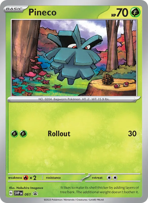 Pineco Non-Foil 061/225 SVP Black Star Promos Pokémon Card