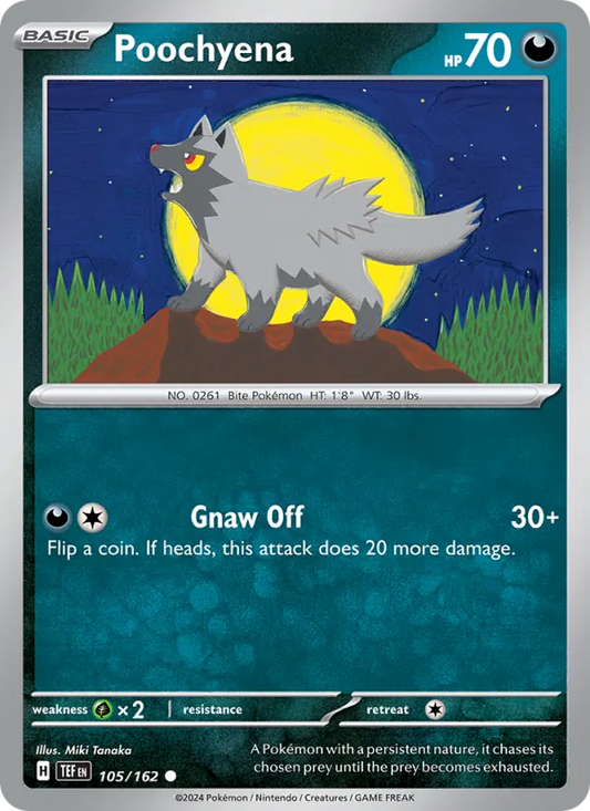 Poochyena Normal 105/162 Temporal Forces Pokémon Card