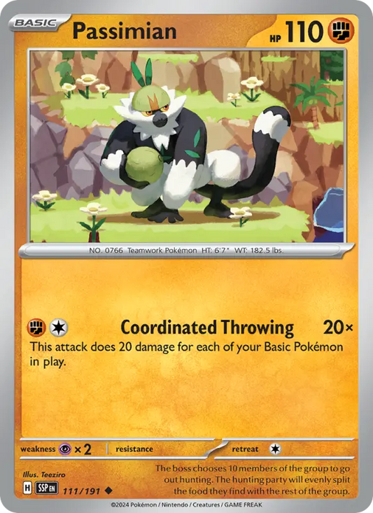 Passimian Reverse Holo 111/191 Surging Sparks Pokémon Card