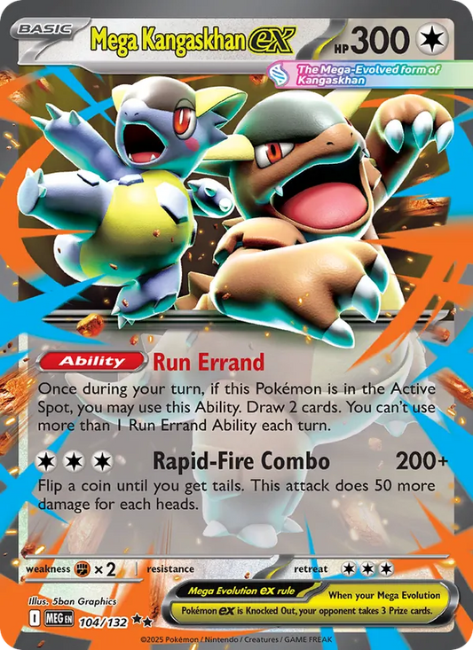 Mega Kangaskhan ex Holo 104/132 Mega Evolution Pokémon Card