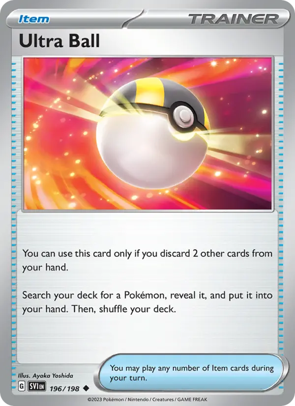 Ultra Ball Non-Foil 196/198 Scarlet & Violet Pokémon Card