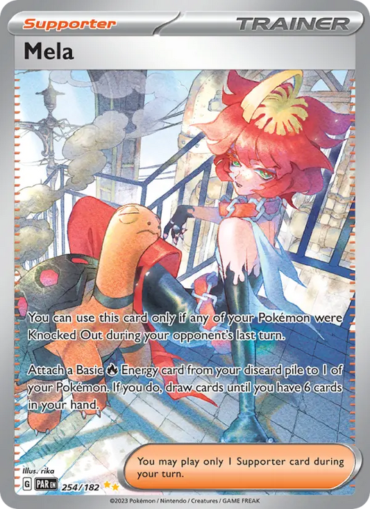 Mela Holo 254/182 Paradox Rift Pokémon Card