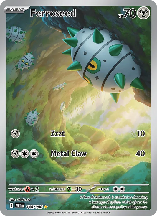 Ferroseed Holo 148/86 White Flare Pokémon Card