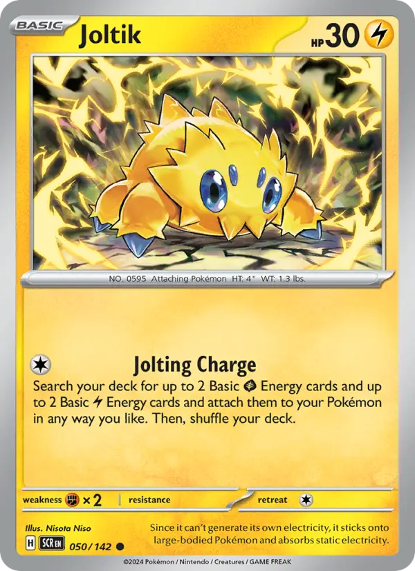 Joltik Reverse Holo 050/142 Stellar Crown Pokémon Card