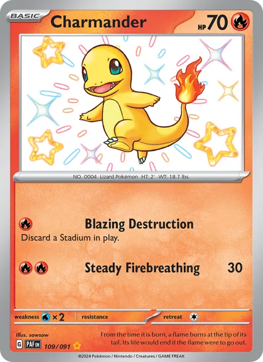 Charmander Holo 109/91 Paldean Fates Pokémon Card