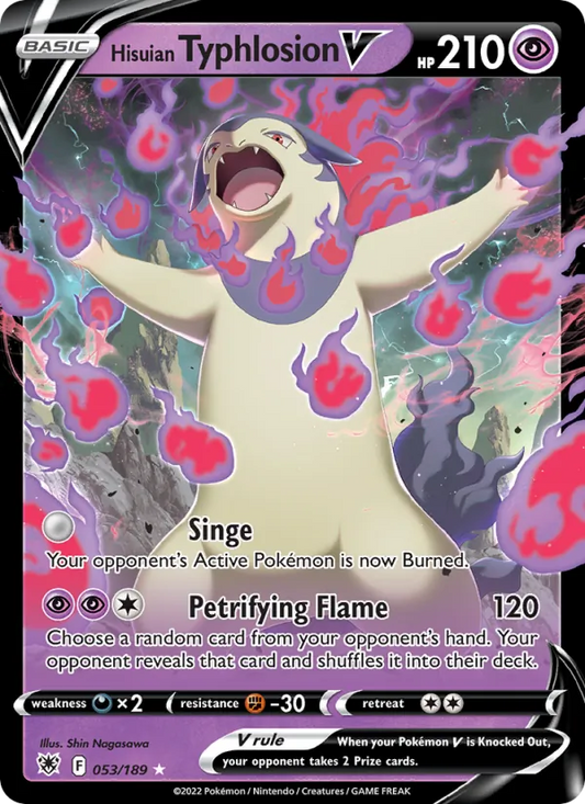 Hisuian Typhlosion V Holo 053/189 Astral Radiance Pokémon Card