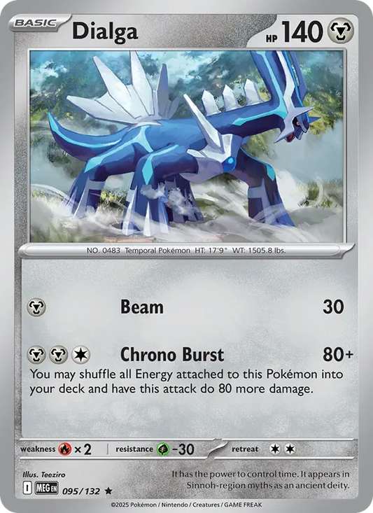 Dialga Holo 095/132 Mega Evolution Pokémon Card