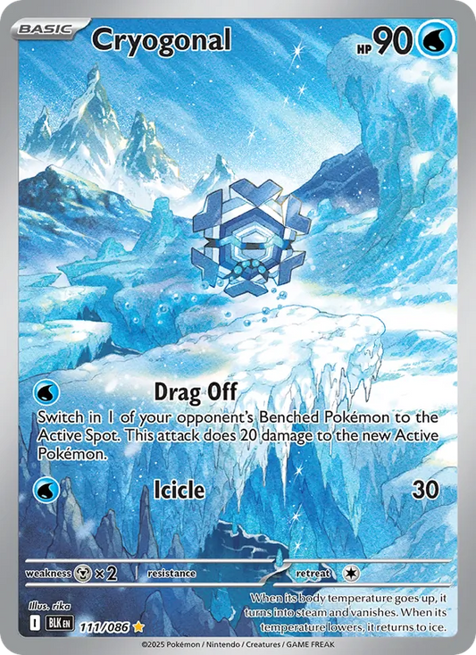 Cryogonal Holo 111/86 Black Bolt Pokémon Card