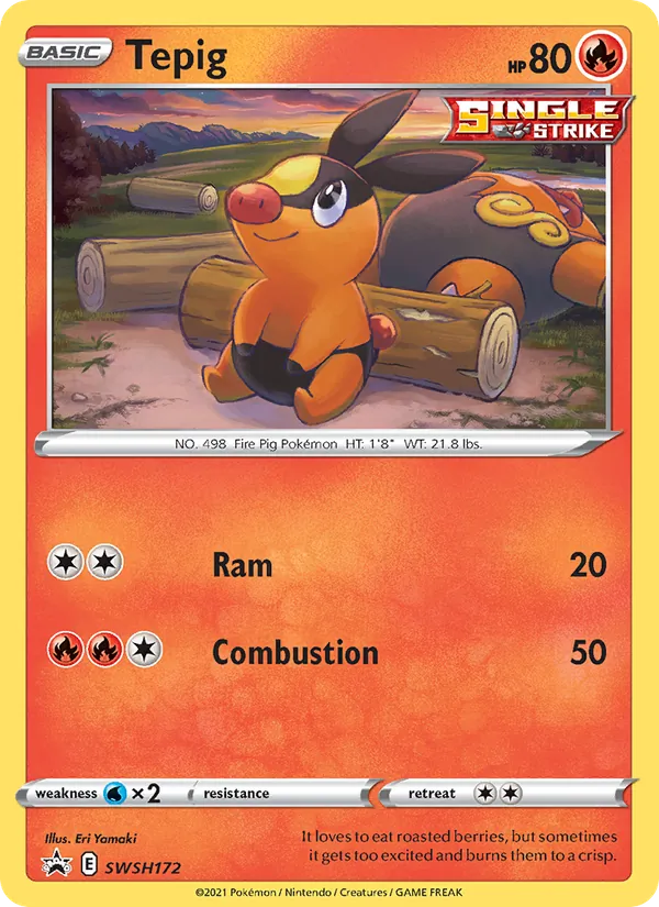 Tepig Holo WH172/307 SWSH Black Star Promos Pokémon Card