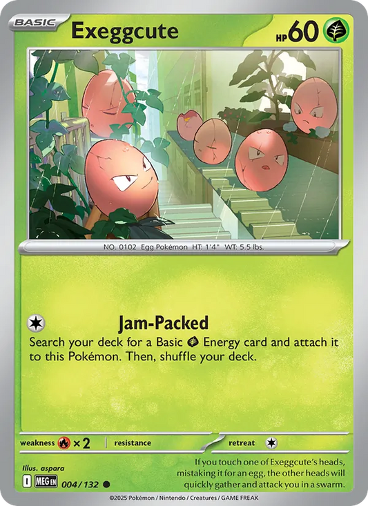 Exeggcute Normal 004/132 Mega Evolution Pokémon Card