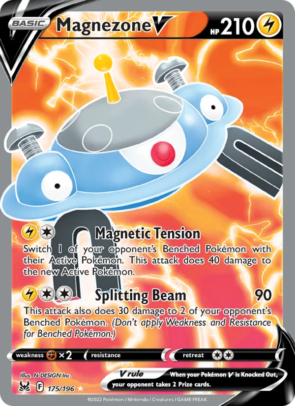 Magnezone V Holo 175/196 Lost Origin Pokémon Card