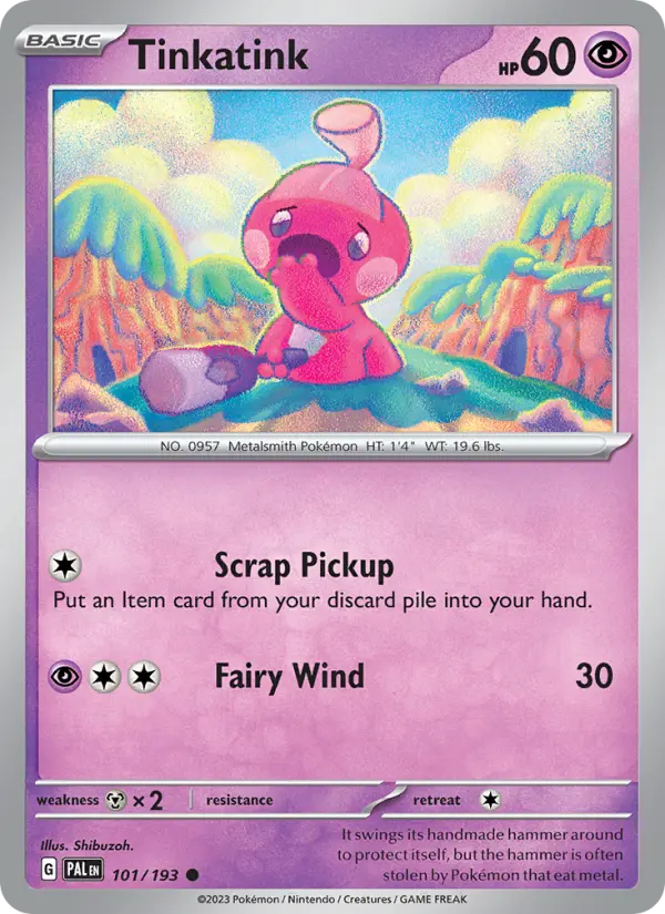 Tinkatink Non-Foil 101/193 Paldea Evolved Pokémon Card