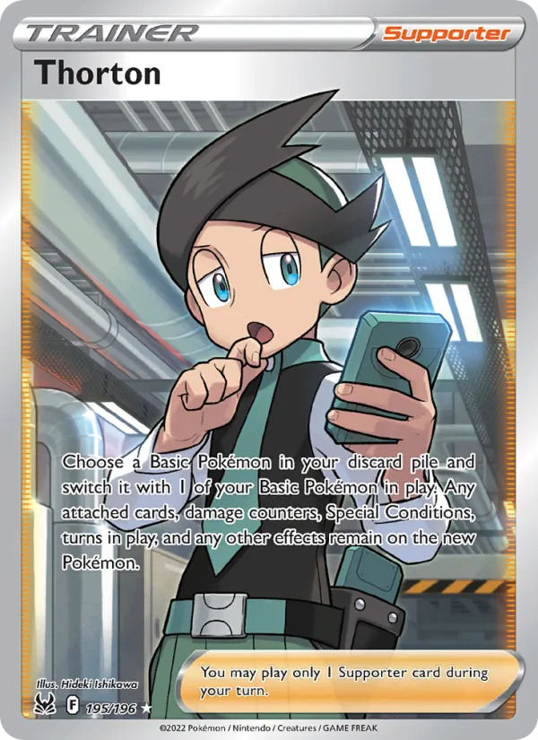 Thorton Holo 195/196 Lost Origin Pokémon Card