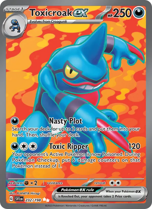 Toxicroak ex Holo 232/198 Scarlet & Violet Pokémon Card