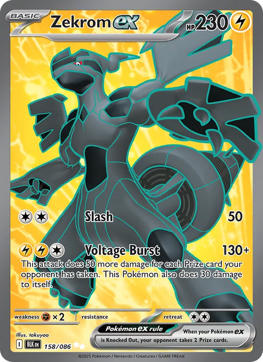 Zekrom ex Holo 158/86 Black Bolt Pokémon Card