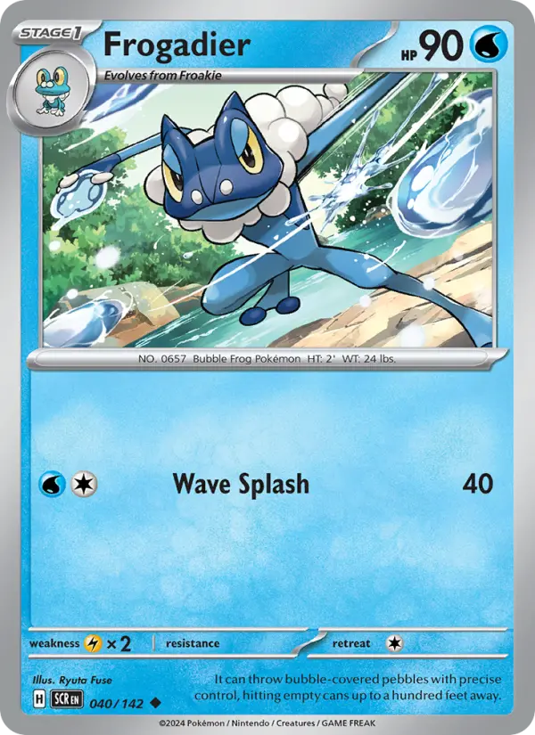 Frogadier Reverse Holo 040/142 Stellar Crown Pokémon Card