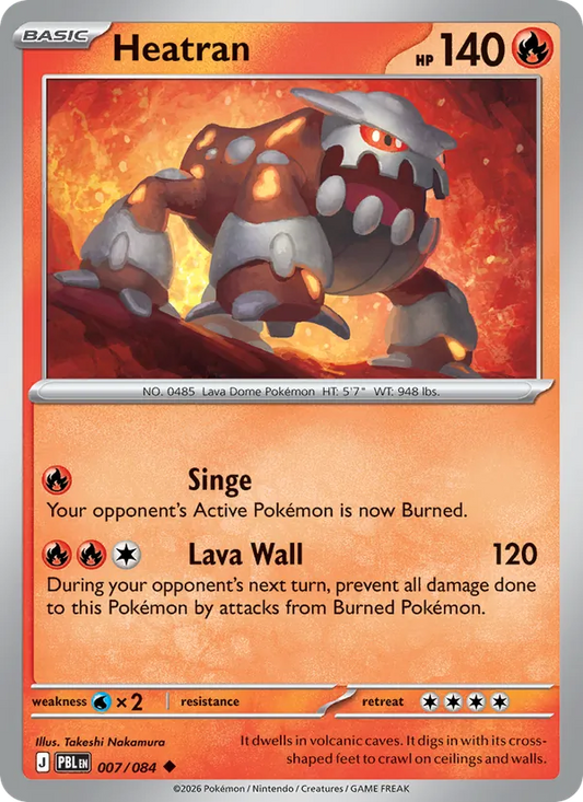 Heatran Normal 007/84 Pitch Black Pokémon Card