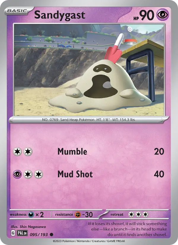 Sandygast Non-Foil 095/193 Paldea Evolved Pokémon Card