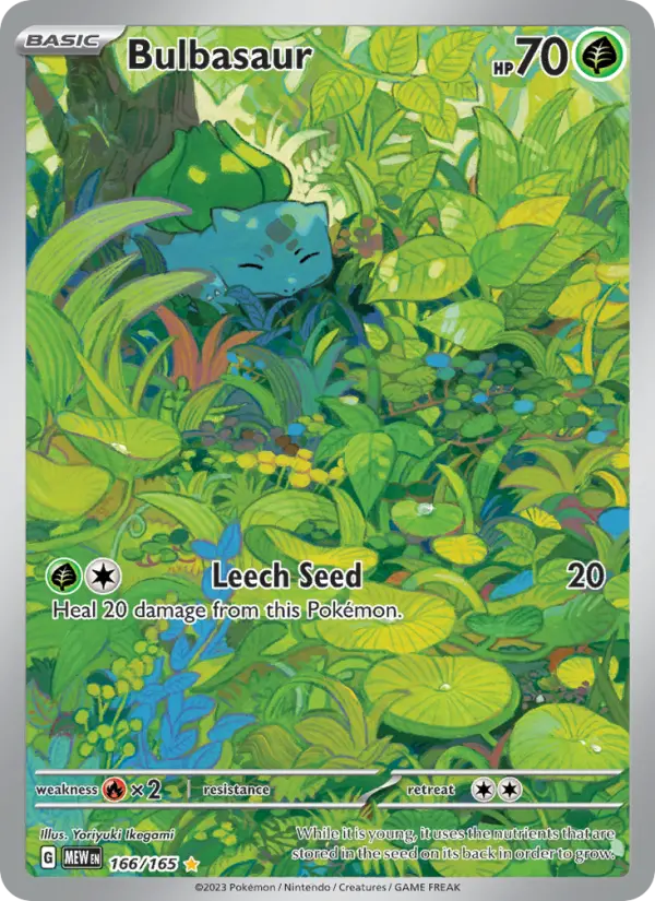 Bulbasaur Holo 166/165 151 Pokémon Card