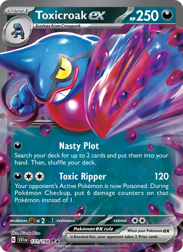 Toxicroak ex Holofoil 131/198 Scarlet & Violet Pokémon Card