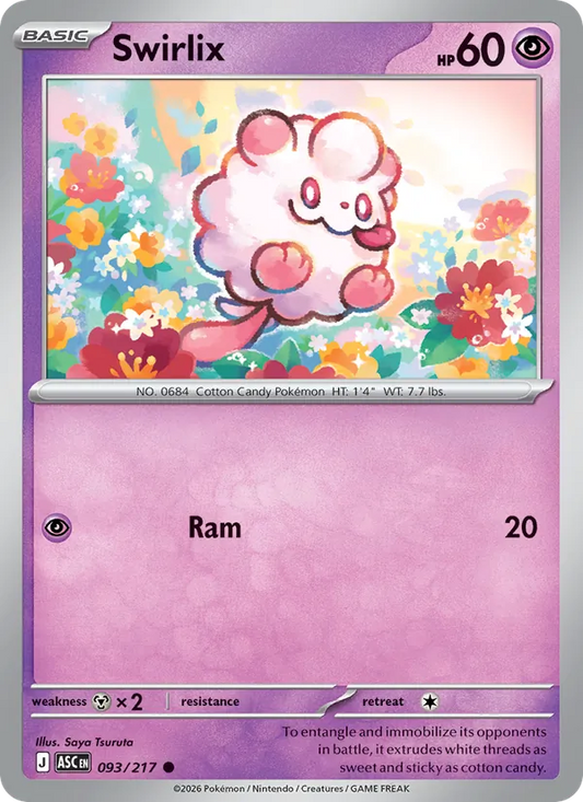 Swirlix Normal 093/217 Ascended Heroes Pokémon Card