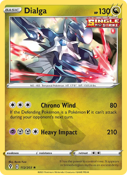 Dialga Holo 112/203 Evolving Skies Pokémon Card