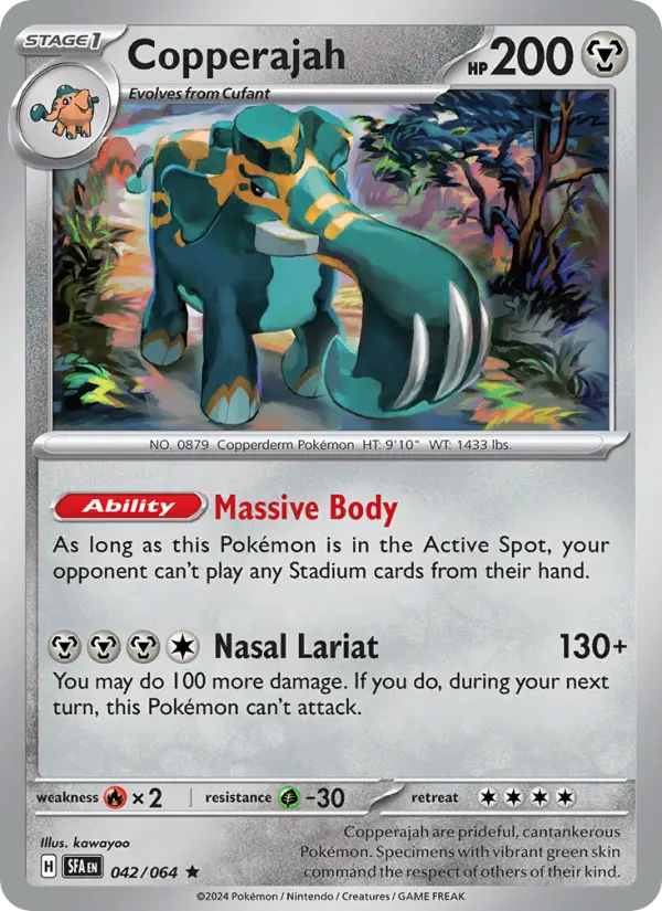 Copperajah Holo 042/64 Shrouded Fable Pokémon Card
