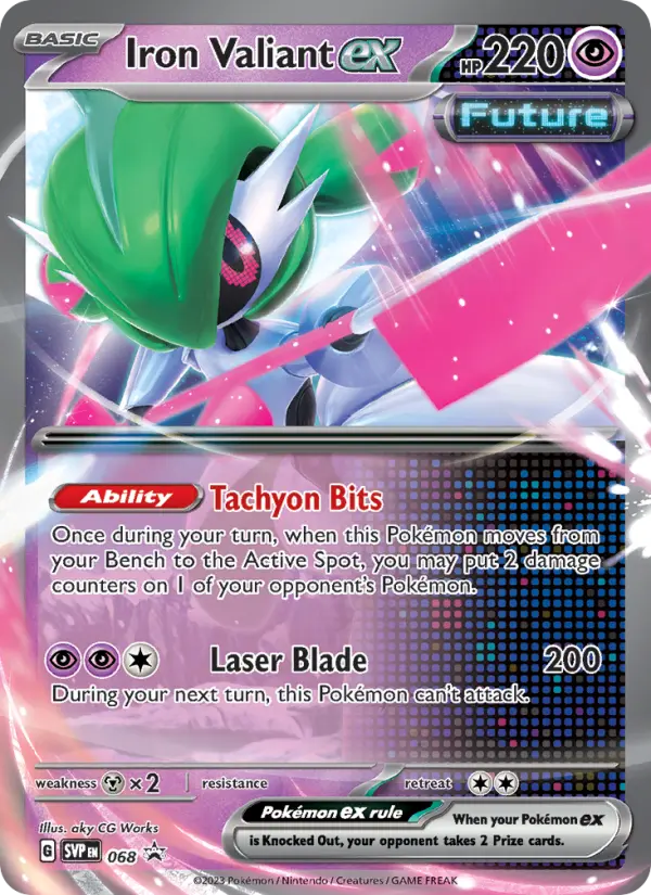 Iron Valiant ex Non-Foil 068/225 SVP Black Star Promos Pokémon Card