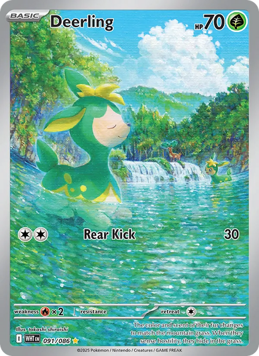 Deerling Holo 091/86 White Flare Pokémon Card