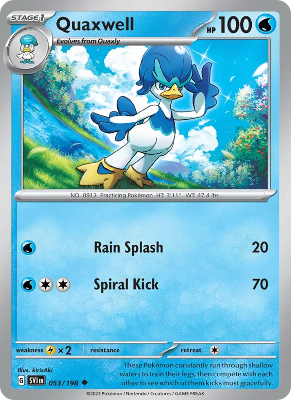 Quaxwell Non-Foil 053/198 Scarlet & Violet Pokémon Card