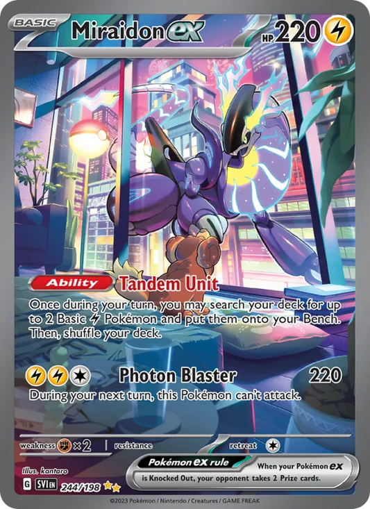 Miraidon ex Holo 244/198 Scarlet & Violet Pokémon Card