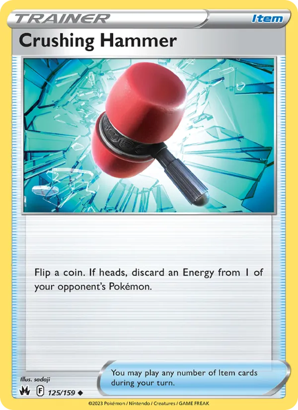 Crushing Hammer Reverse Holo 125/159 Crown Zenith Pokémon Card