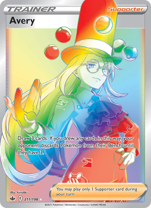 Avery Holo 211/198 Chilling Reign Pokémon Card