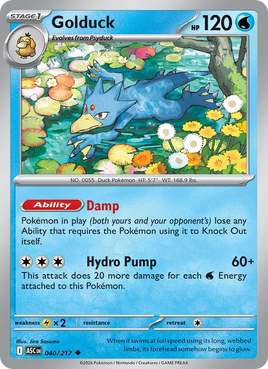 Golduck Normal 040/217 Ascended Heroes Pokémon Card