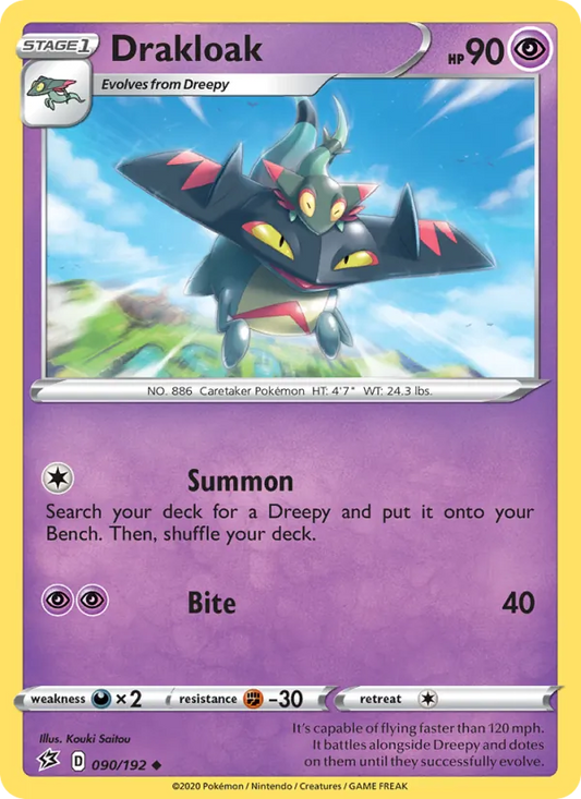 Drakloak Normal 090/192 Rebel Clash Pokémon Card