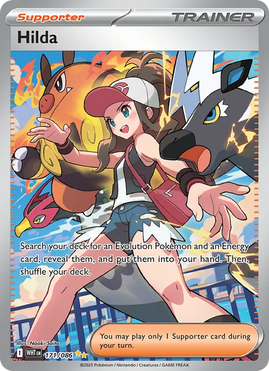Hilda Holo 171/86 White Flare Pokémon Card