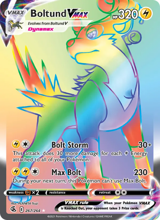 Boltund VMAX Holo 267/264 Fusion Strike Pokémon Card