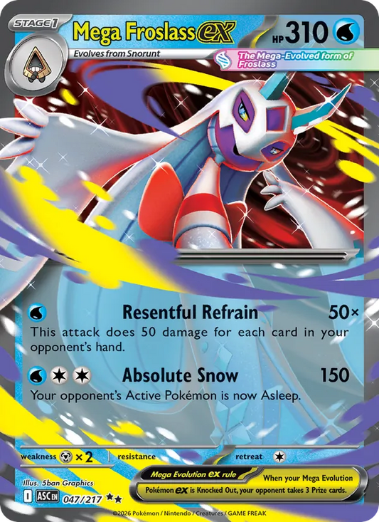 Mega Froslass ex Holo 047/217 Ascended Heroes Pokémon Card