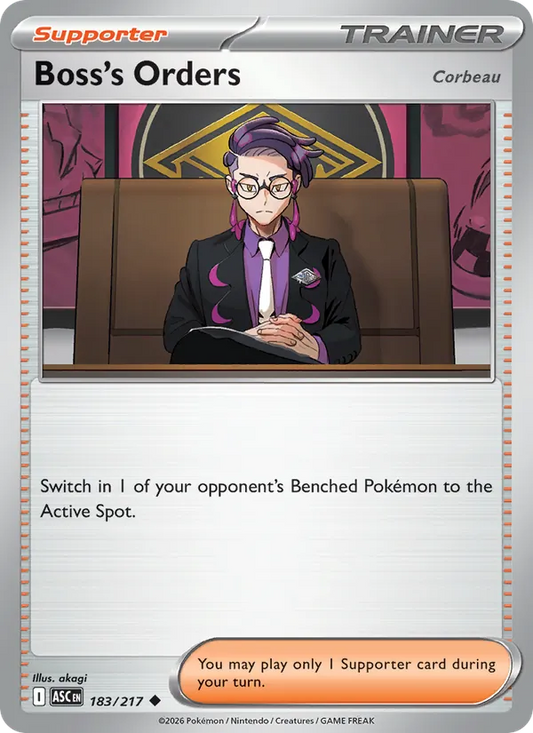 Boss's Orders Normal 183/217 Ascended Heroes Pokémon Card